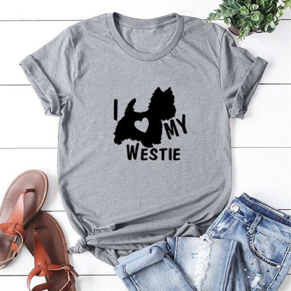 I Love My Westie Women's T-shirt