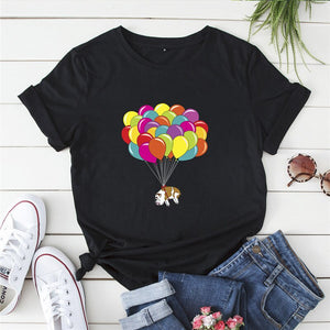 English Bulldog And Balloons T-shirt