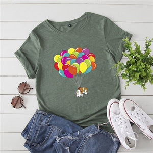 English Bulldog And Balloons T-shirt
