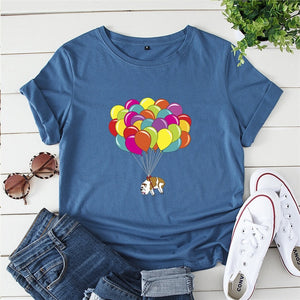 English Bulldog And Balloons T-shirt