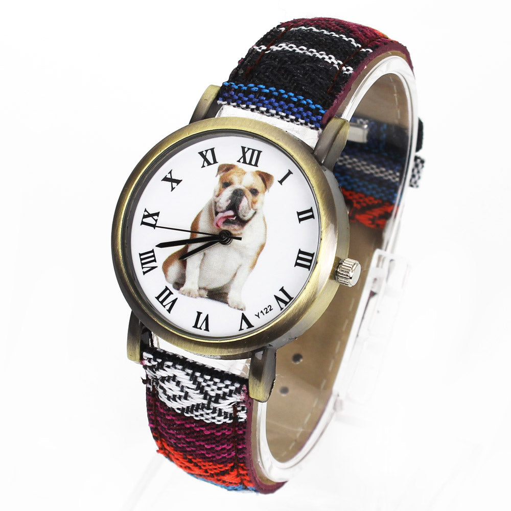 Colorful Bulldog Watch