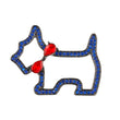 Blue Crystal Westie Brooch
