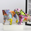 Rainbow English Bulldog Figure