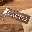 Wooden Personalized Dog Name Leash Holder
