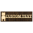 Wooden Personalized Dog Name Leash Holder