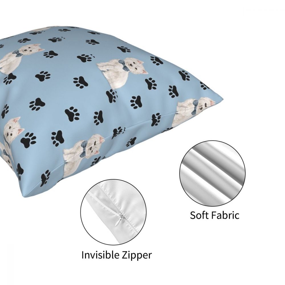 Westie Paws Cushion Cover