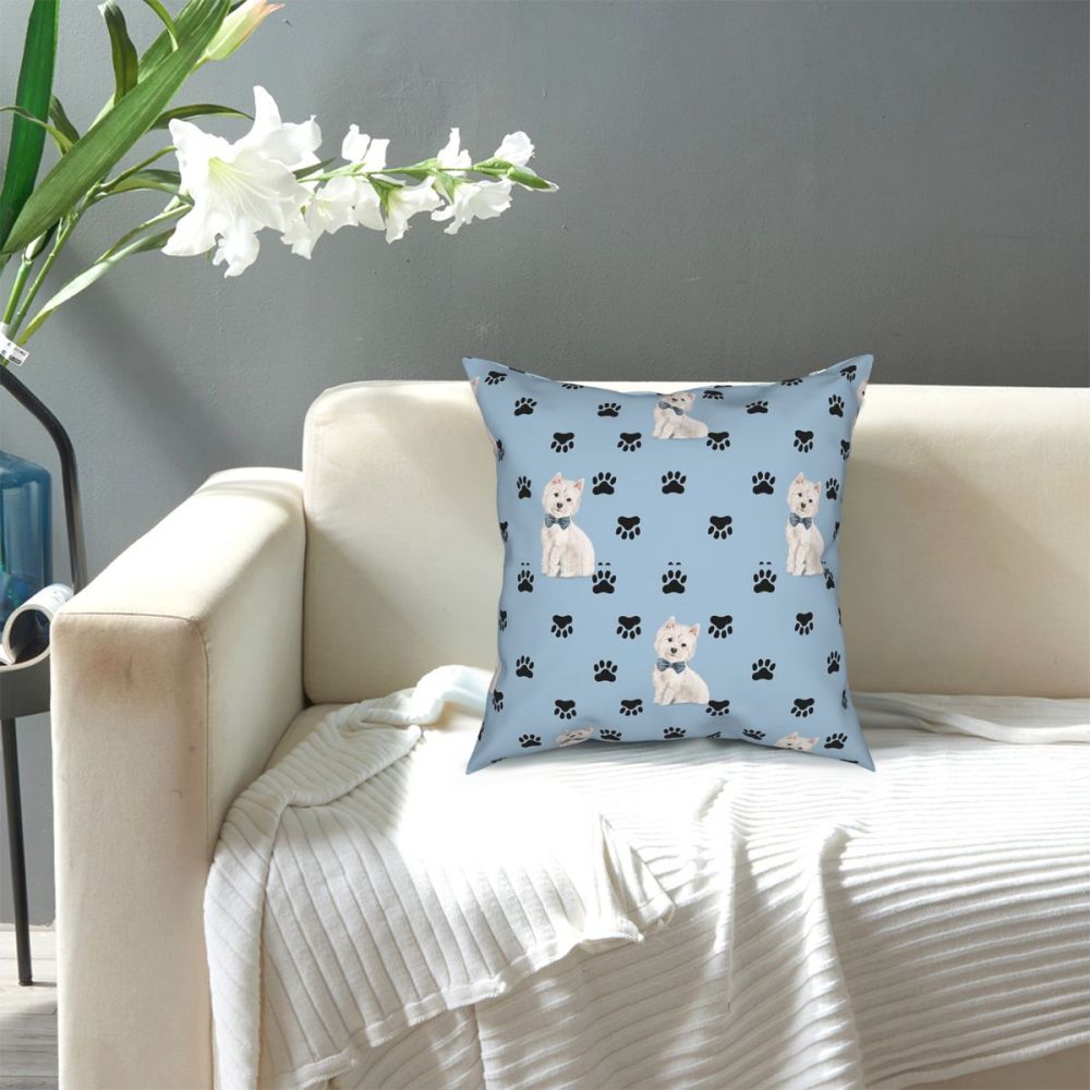 Westie Paws Cushion Cover