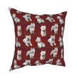 Red Tartan Westie Cushion cover