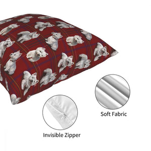 Red Tartan Westie Cushion cover