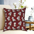 Red Tartan Westie Cushion cover