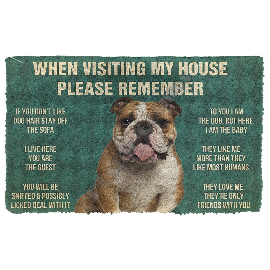 When Visiting My House Please Remember Boxer Doormat