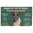 When Visiting My House Please Remember Boxer Doormat