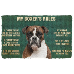My Boxer's Rules Mat