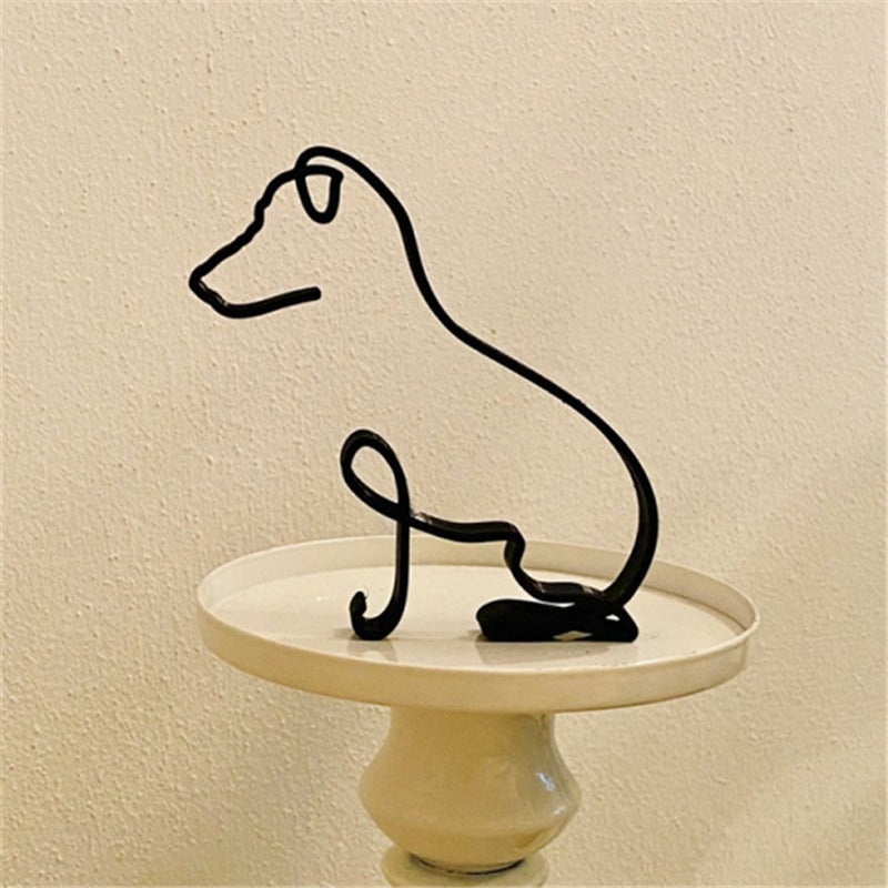Metal Rottweiler Statue