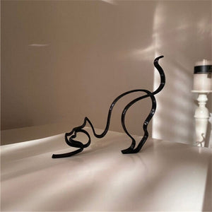Minimalist Iron Dog Sculpture
