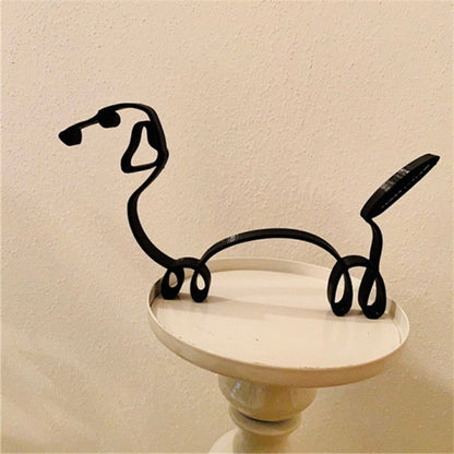 Metal Corgi Sculpture