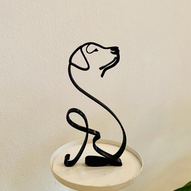 Metal Corgi Sculpture