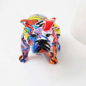Rainbow English Bulldog Ornament