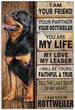 Vintage Metal Rottweiler Wall Art
