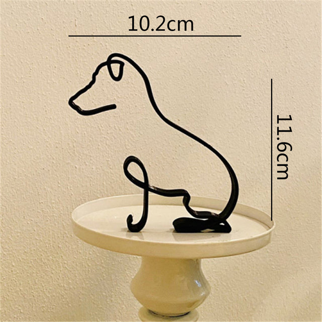 Metal Corgi Sculpture