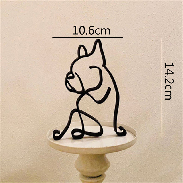 Metal Corgi Sculpture