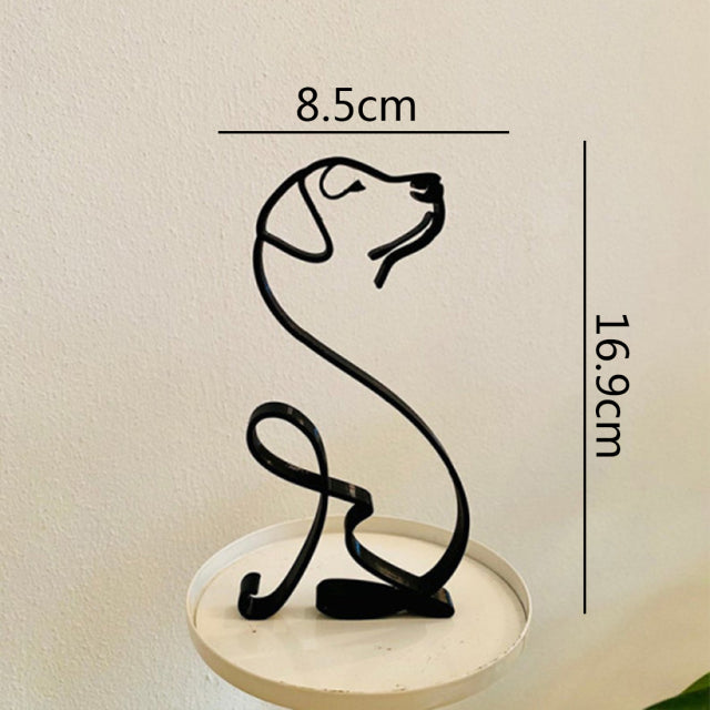 Metal Corgi Sculpture