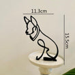 Minimalist Iron Dog Sculpture