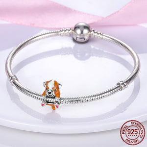 925 Sterling Silver English Bulldog Charm