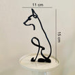 Minimalist Iron Dog Sculpture