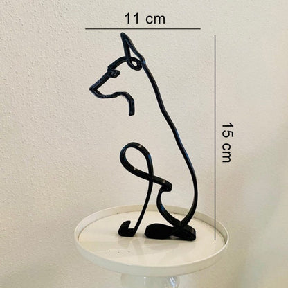 Metal Rottweiler Statue