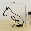 Minimalist Iron Dog Sculpture