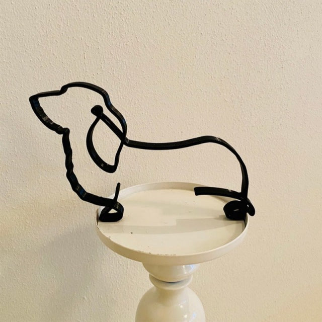 Metal Rottweiler Statue