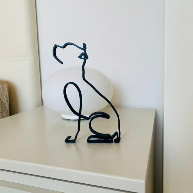 Metal Rottweiler Statue