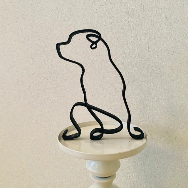 Metal Rottweiler Statue