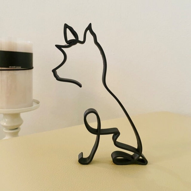 Metal Rottweiler Statue