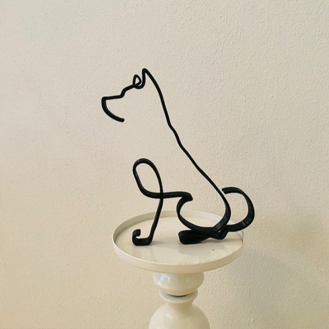 Metal Rottweiler Statue