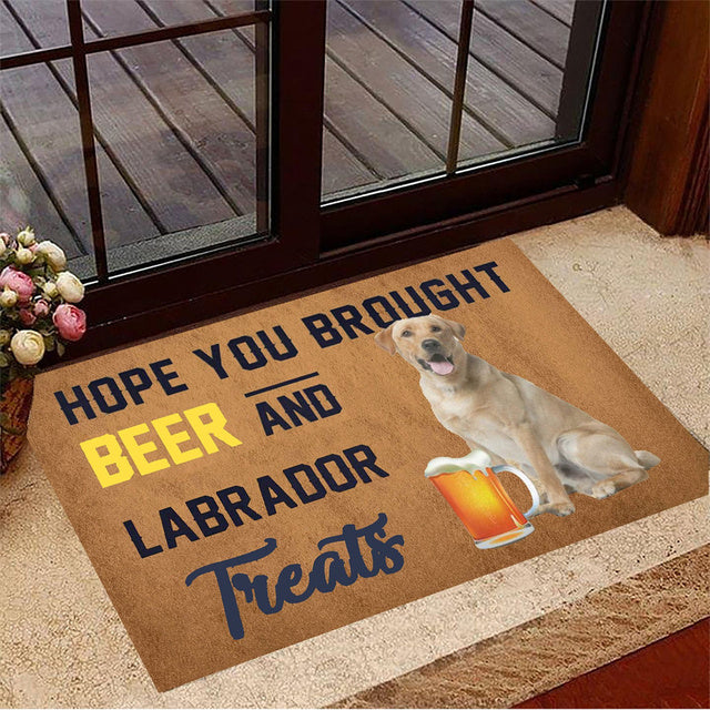 Hope You Brought Beer And Boxer Treats Doormat