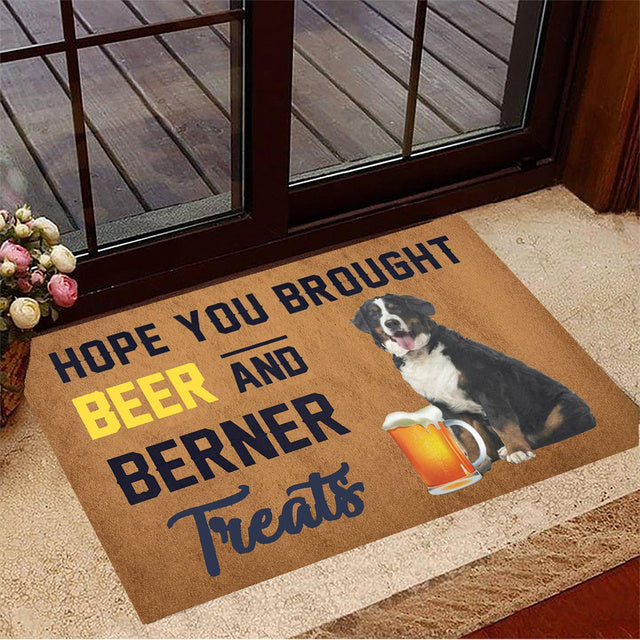 Hope You Brought Beer And Boxer Treats Doormat