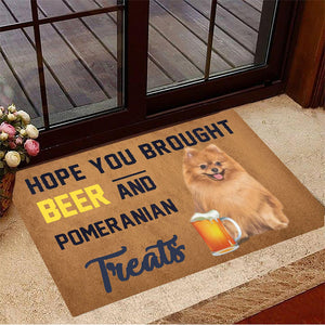Hope You Brought Beer And Boxer Treats Doormat