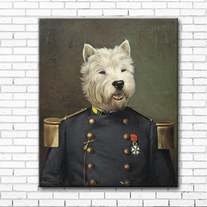 General Westie Canvas Poster