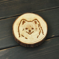 Pomeranian Handmade Wooden Coaster