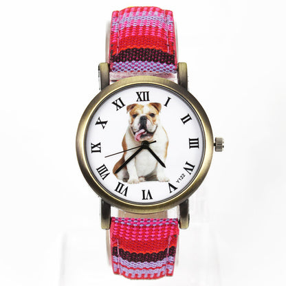 Colorful Bulldog Watch
