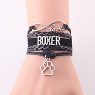 Infinity Boxer Dog Bracelet