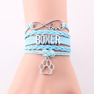Infinity Boxer Dog Bracelet