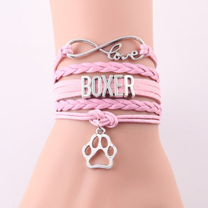 Infinity Boxer Dog Bracelet
