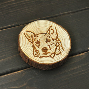 Corgi Handmade Wooden Coaster