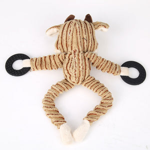 Cow & Bear Plush Dog Toy