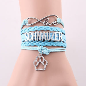 Schnauzer Infinity Love Bracelet