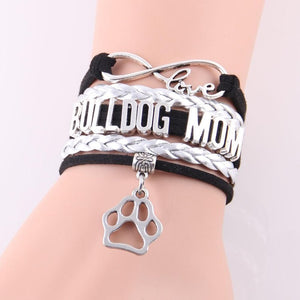 Bulldog Mom Infinity Love Bracelet