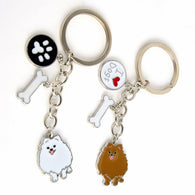 Pomeranian Love Keychain